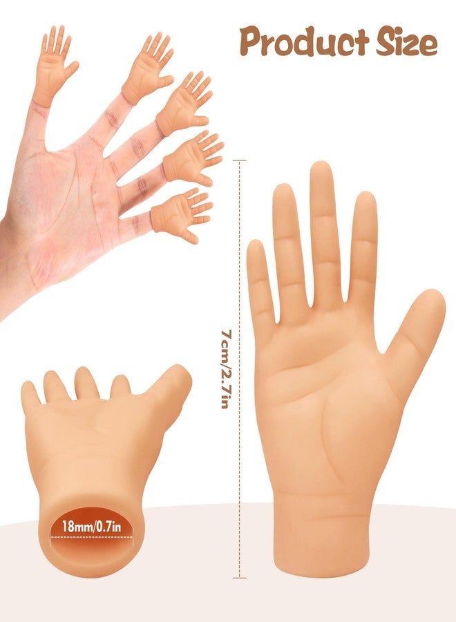 LYCBTC 5Pcs Tiny Hands Puppet Funny Tiny Hands for Fingers, Rubber Mini Hands Tiny Hands for Cats, Cute Little Hand Finger for Gag Performance Party Favors - Image 2